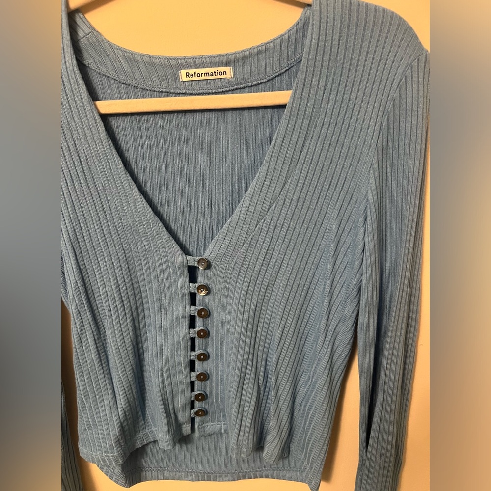 Reformation Gellar Top in Blue